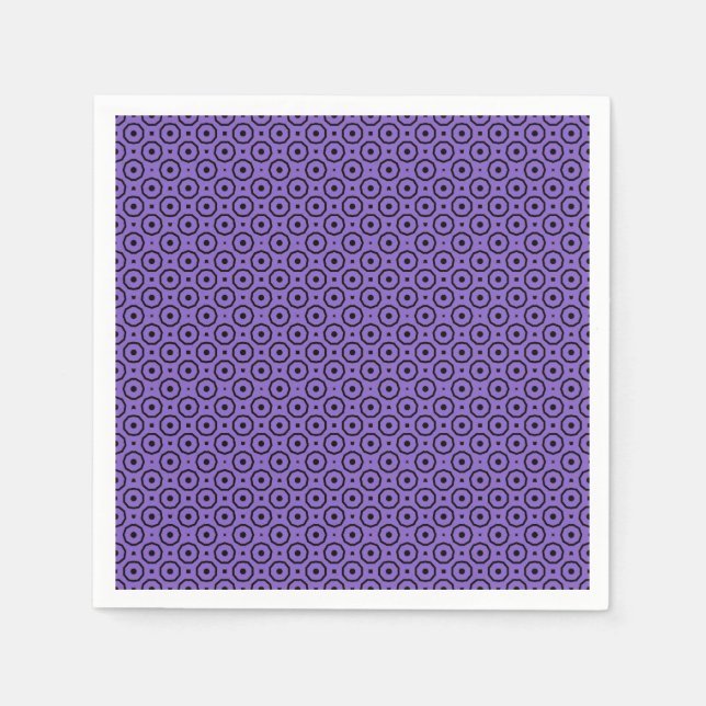 Purple and Black Geo Napkin (Front)