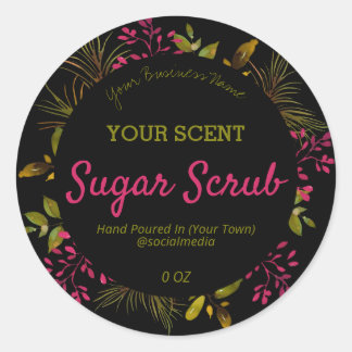 Purple And Black Greenery Product Labels