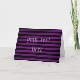 Purple and black grungy stripes gothic card