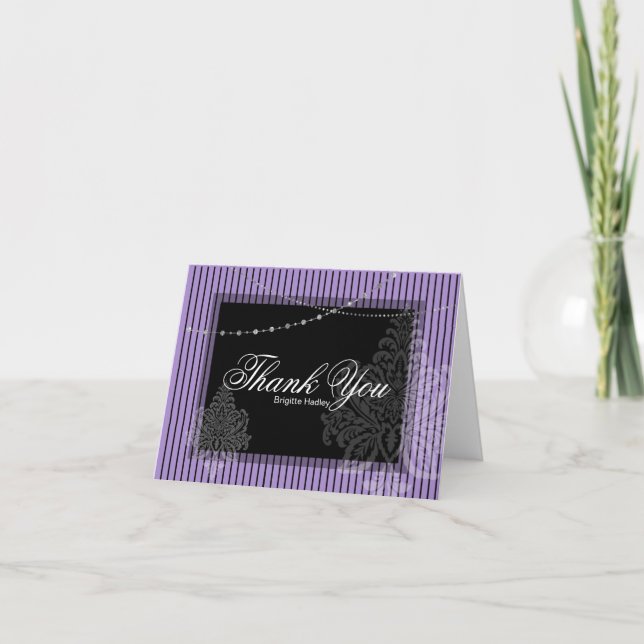 Purple and black holiday card (Front)