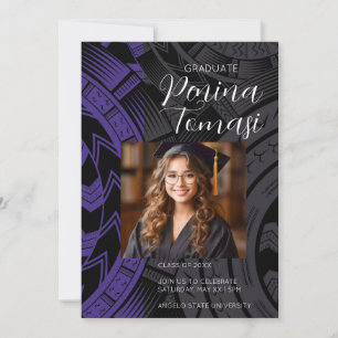Purple and Black Invitation