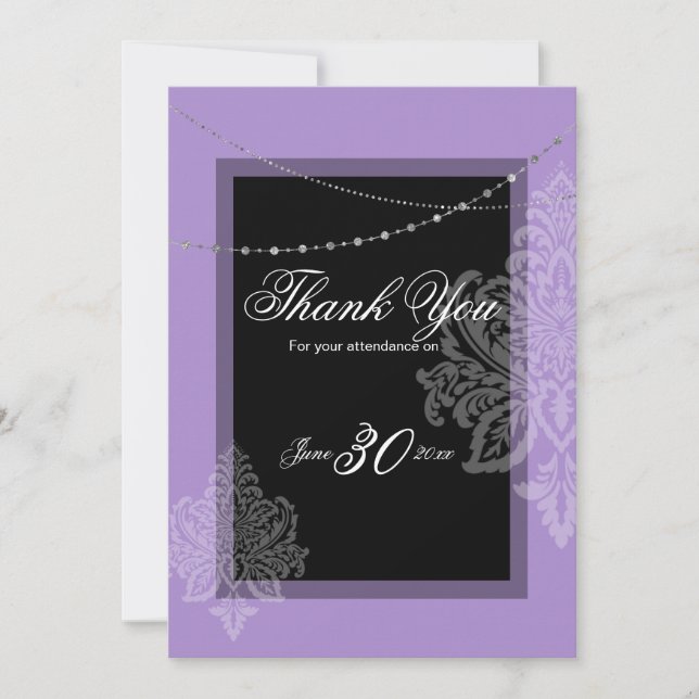 Purple and black Invitation (Front)