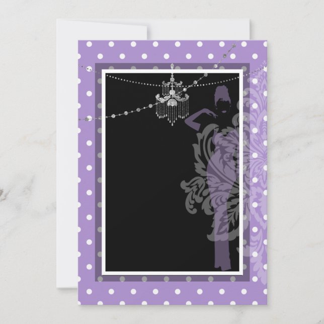 Purple and black Invitation (Front)