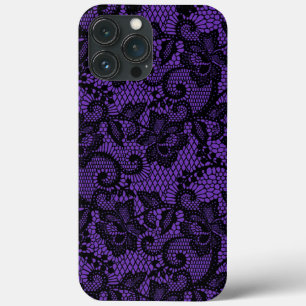 Purple And Black Lace iPhone 13 Pro Max Case