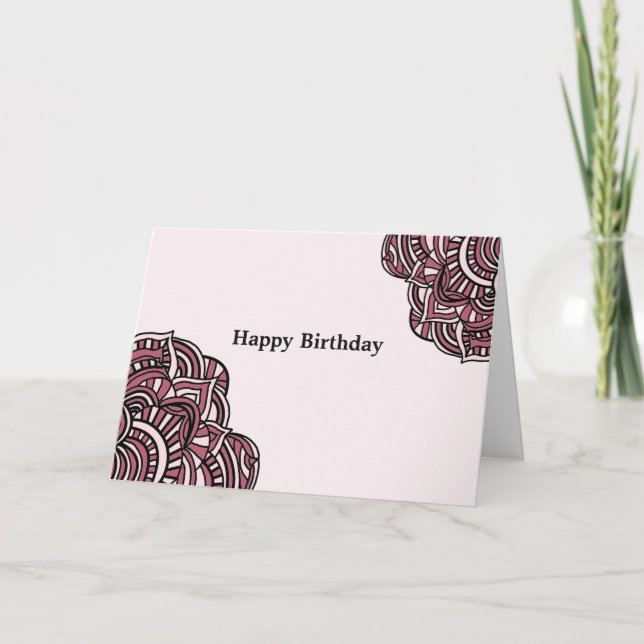 Purple and Black Medallion Designs Card (Front)