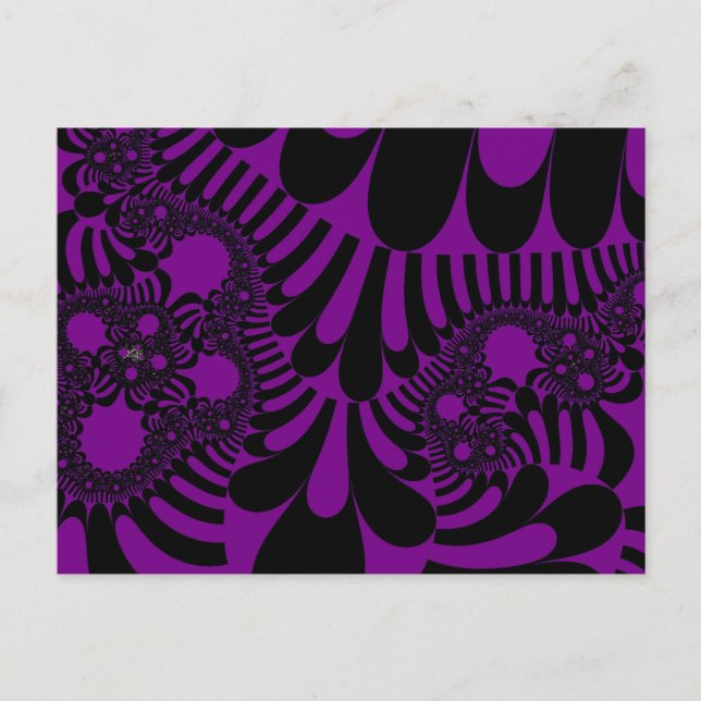 Purple and Black Mod Postcard (Front)