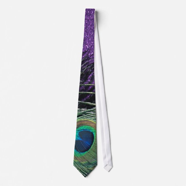 Purple and Black Peacock Tie (Front)