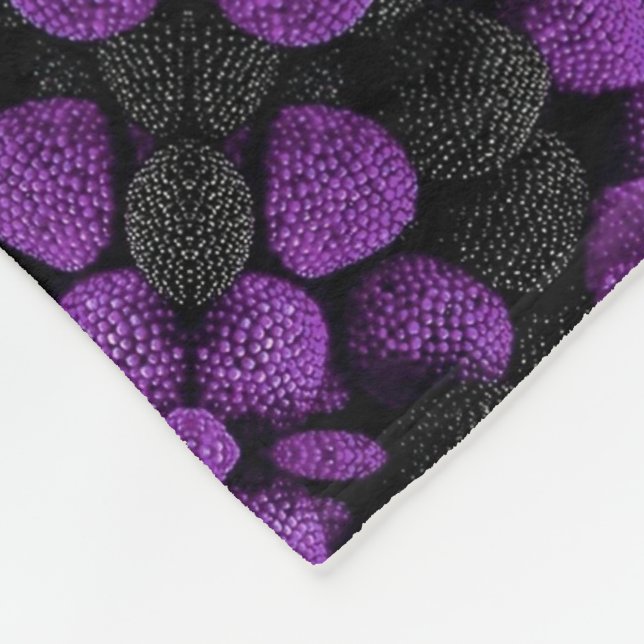 Purple And Black Petals Blanket (Corner)