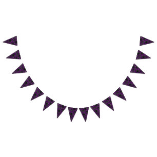 Purple  and Black Rose Gothic Wedding Bunting