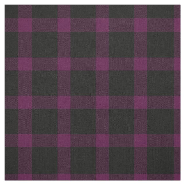 Purple and Black Tartan Plaid Pattern Fabric (Swatch)