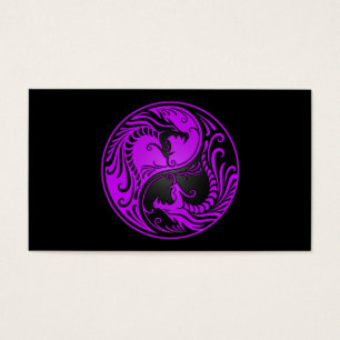 Purple and Black Yin Yang Dragons