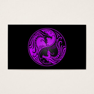Purple and Black Yin Yang Dragons