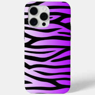 Purple and Black Zebra Print iPhone 15 Pro Max Case