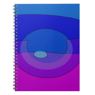 Purple And Blue Abstract 1007 Notebook