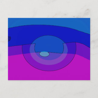Purple And Blue Abstract 1007 Postcard
