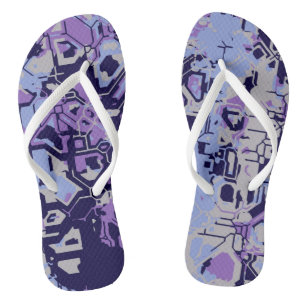 purple and blue abstract jandals