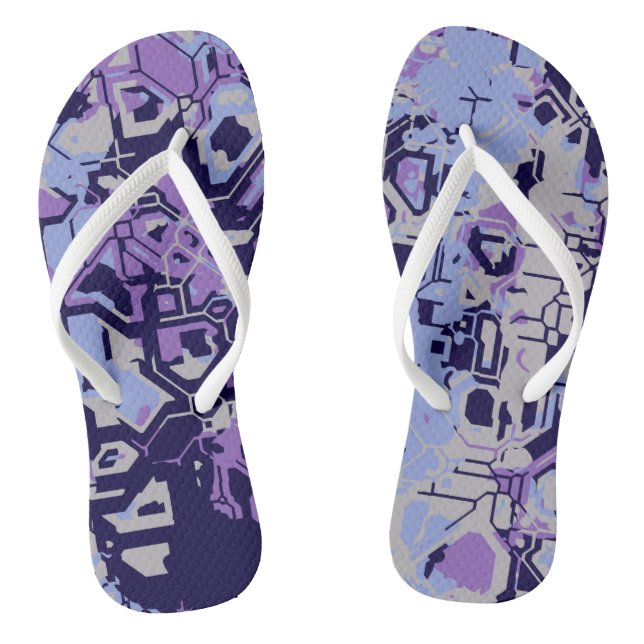 purple and blue abstract jandals (Footbed)