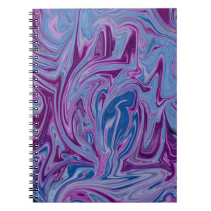 Purple and blue abstract painting notebook
