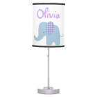 Purple and Blue Baby Elephant Lamp