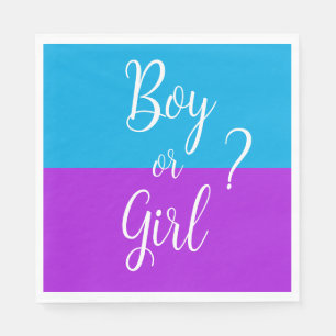 Purple and Blue Boy or Girl Napkin