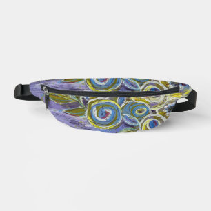 Purple and Blue by Lydias Art Sangria Bum Bags