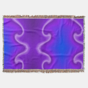 Purple and blue colour clash throw blanket