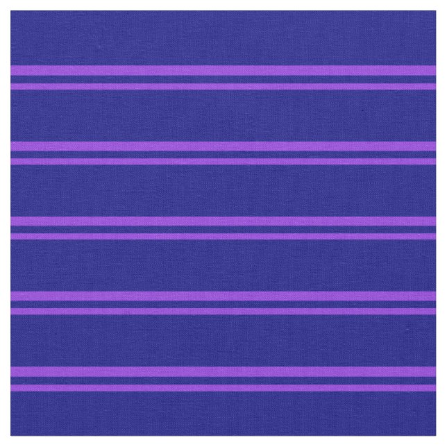 Purple and Blue Coloured Stripes/Lines Pattern Fabric (Close Up)