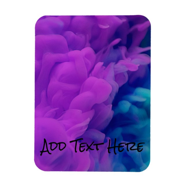 Purple and Blue Digital Smoke Magnet (Vertical)