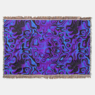 Purple and Blue Fire Stone Throw Blanket