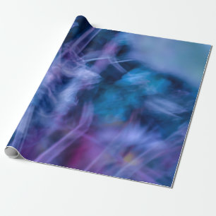 Purple and blue flower arrangement wrapping paper