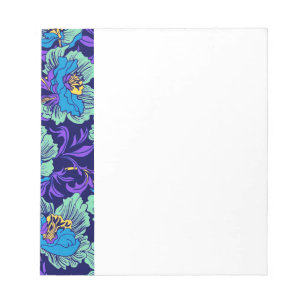 Purple and Blue Flowers William Morris Notepad