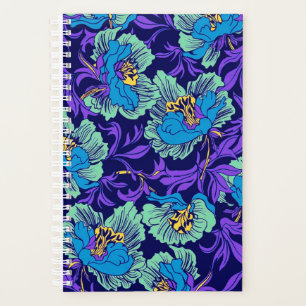Purple and Blue Flowers William Morris Planner