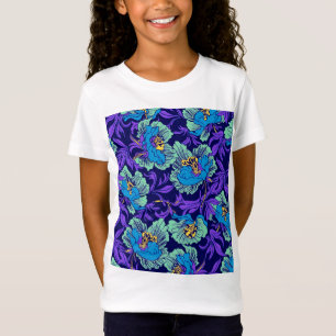 Purple and Blue Flowers William Morris T-Shirt