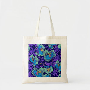 Purple and Blue Flowers William Morris Tote Bag