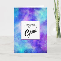 Purple and Blue Galaxy Space Abstract Graduation