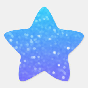Purple And Blue Glitz Star Shaped Stickers
