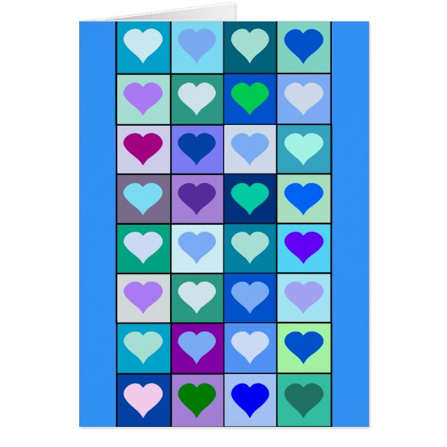 Purple and Blue Heart Squares (Front)