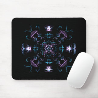 Purple and Blue Mandala Flower Mouse Pad
