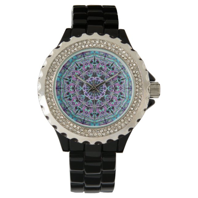 Purple and Blue Mandala Watch (Front)
