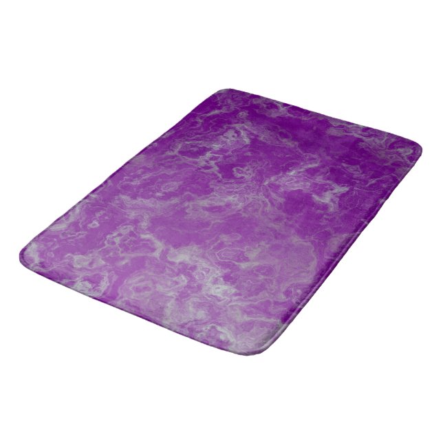 purple and blue Marble abstract Bath Mat (Angled)