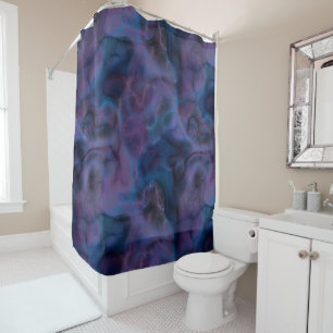 purple and blue Marble abstract Shower Curtain