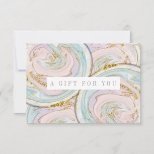 Purple And Blue Marble Gift Certificate