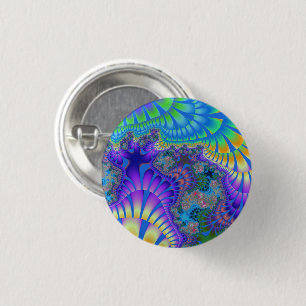 Purple and Blue Melt 3 Cm Round Badge