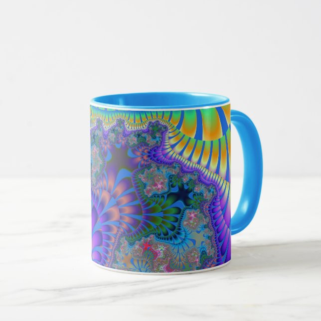 Purple and Blue Melt Mug (Front Right)
