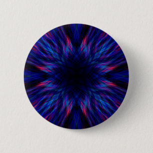 Purple and blue pattern 6 cm round badge