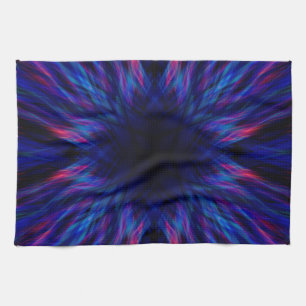 Purple and blue pattern tea towel