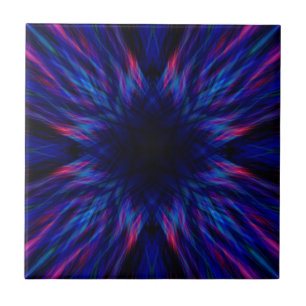 Purple and blue pattern tile