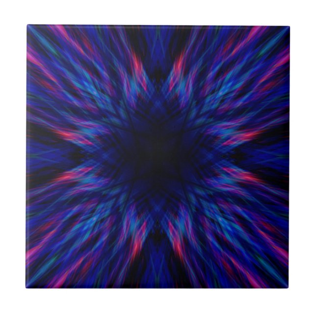 Purple and blue pattern tile (Front)