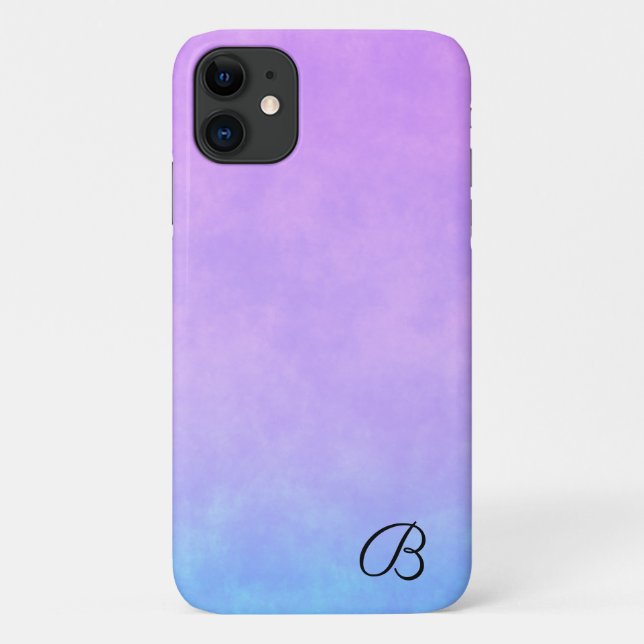 Purple and Blue Personalised Phone Case (Back)