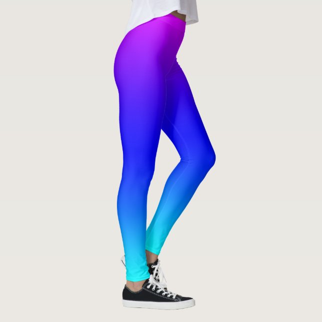 Purple and Blue Rainbow Gradient Leggings (Right)